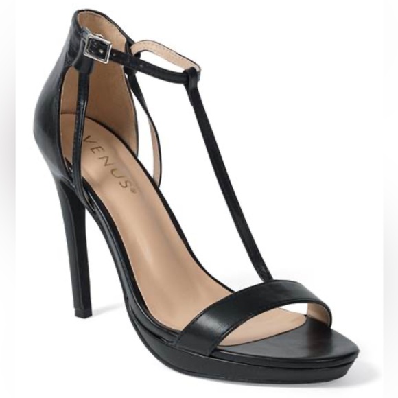 NWT/NIB Venus T-Strap Heels, Black, Size 8.5 - Picture 2 of 5